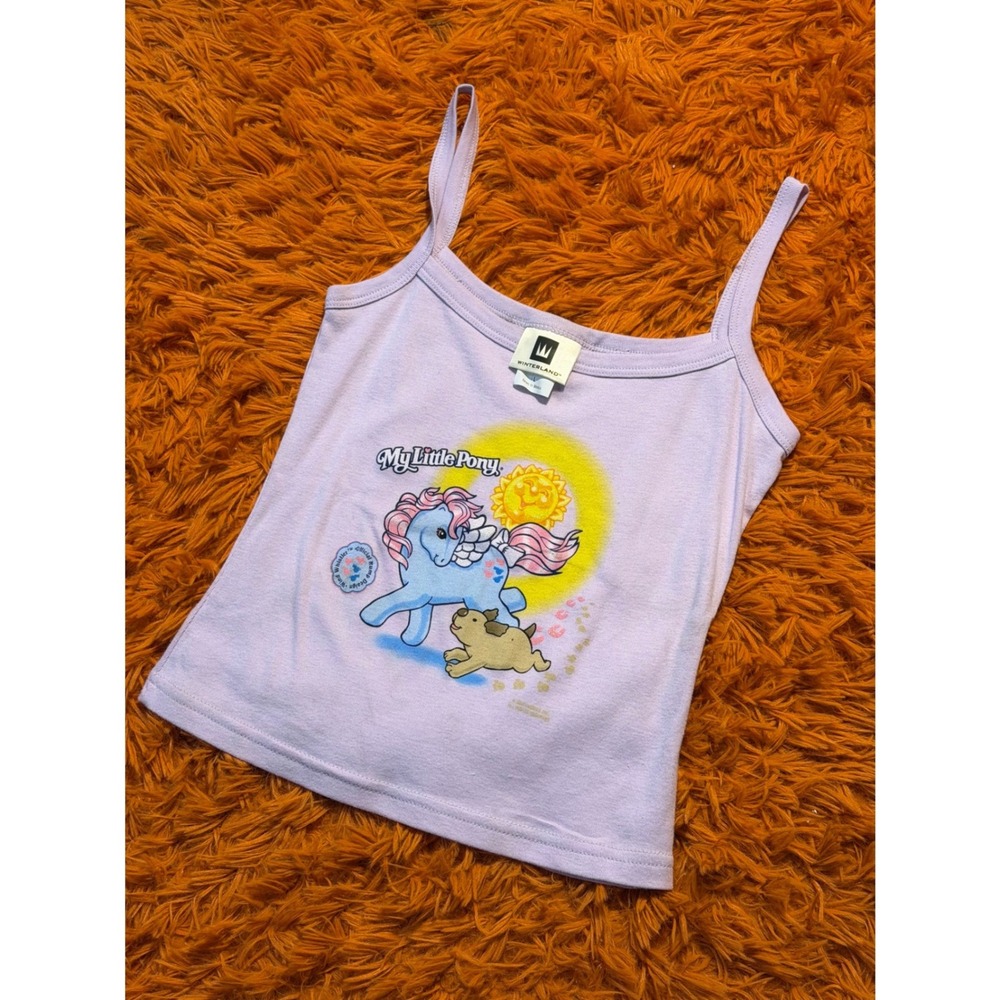 Vintage Winterland My Little Pony Graphic Cami Tank Top Purple Large Y2K Retro